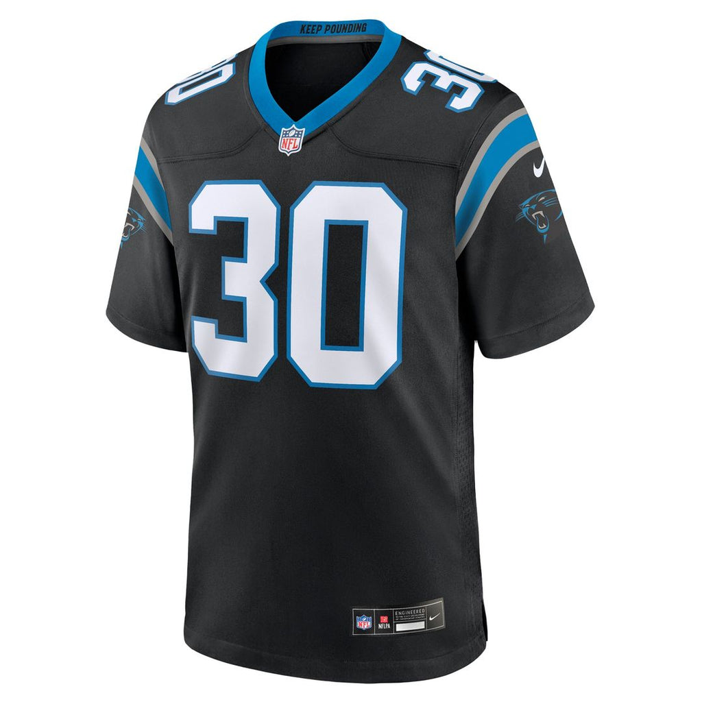 Carolina Panthers Chuba Hubbard Nike Team Game Jersey - Black
