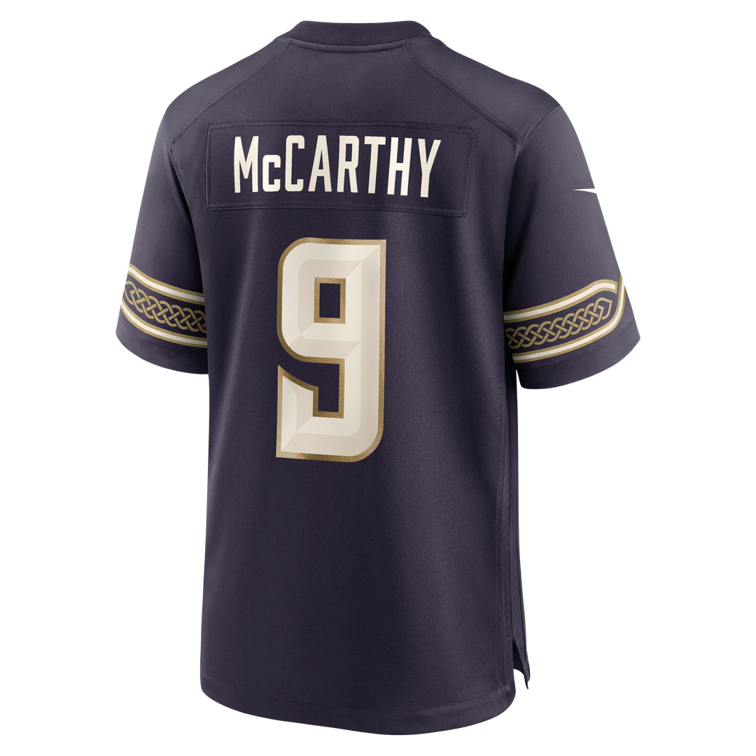 Minnesota Vikings J.J McCarthy Nike 2026 Rivalries Collection Game Jersey - Purple