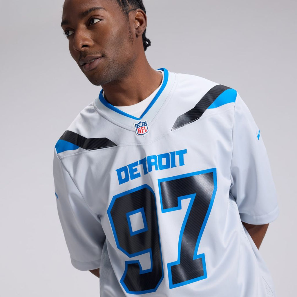 Detroit Lions Aidan Hutchinson Nike 2026 Rivalries Collection Game Jersey - Silver