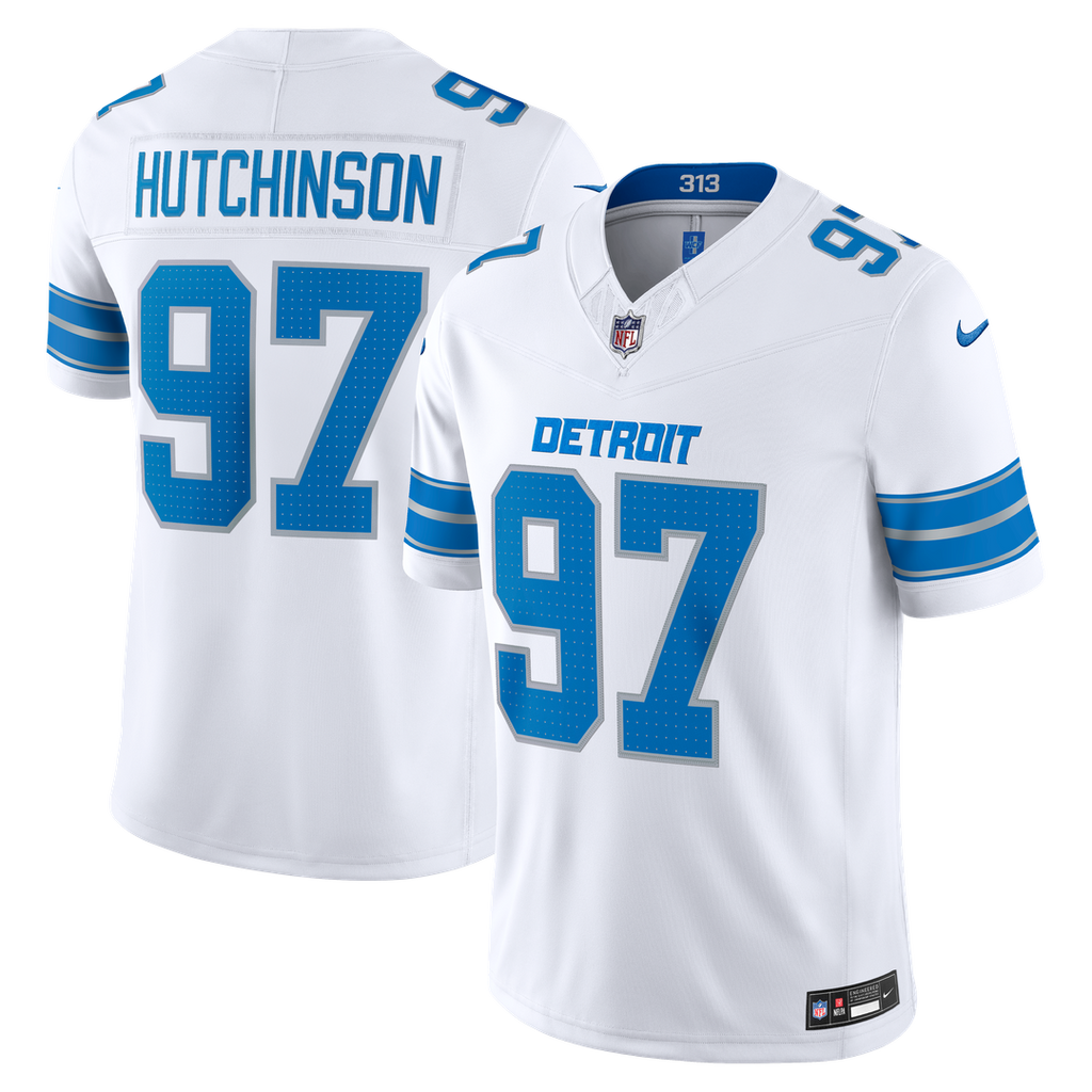 Detroit Lions Aidan Hutchinson Nike Vapor F.U.S.E. Stitched Limited Jersey - White