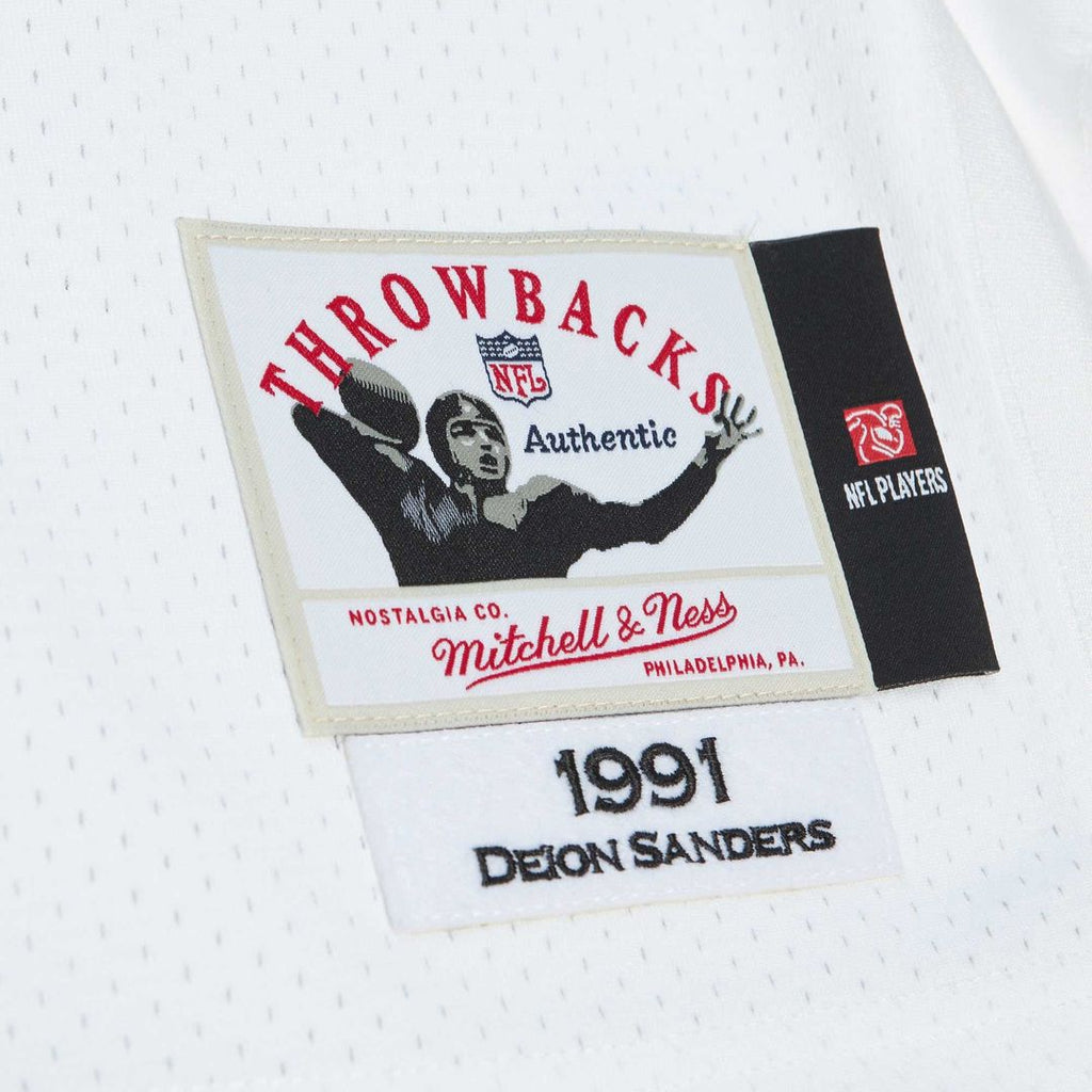 Atlanta Falcons 1991 Deion Sanders Mitchell & Ness Authentic Throwback Retired Player Jersey - White