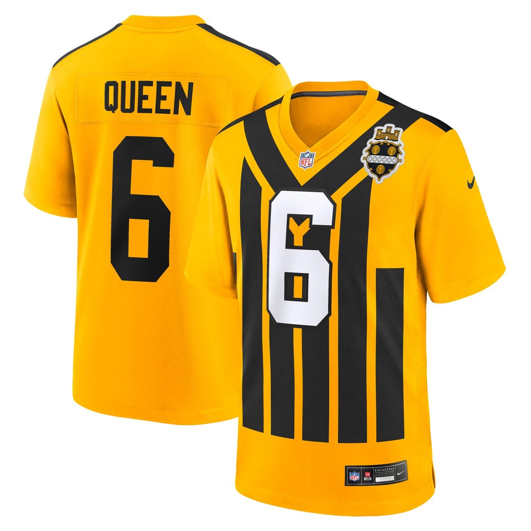Pittsburgh Steelers Patrick Queen Nike Alternate 1933 Throwback Game Jersey - Gold