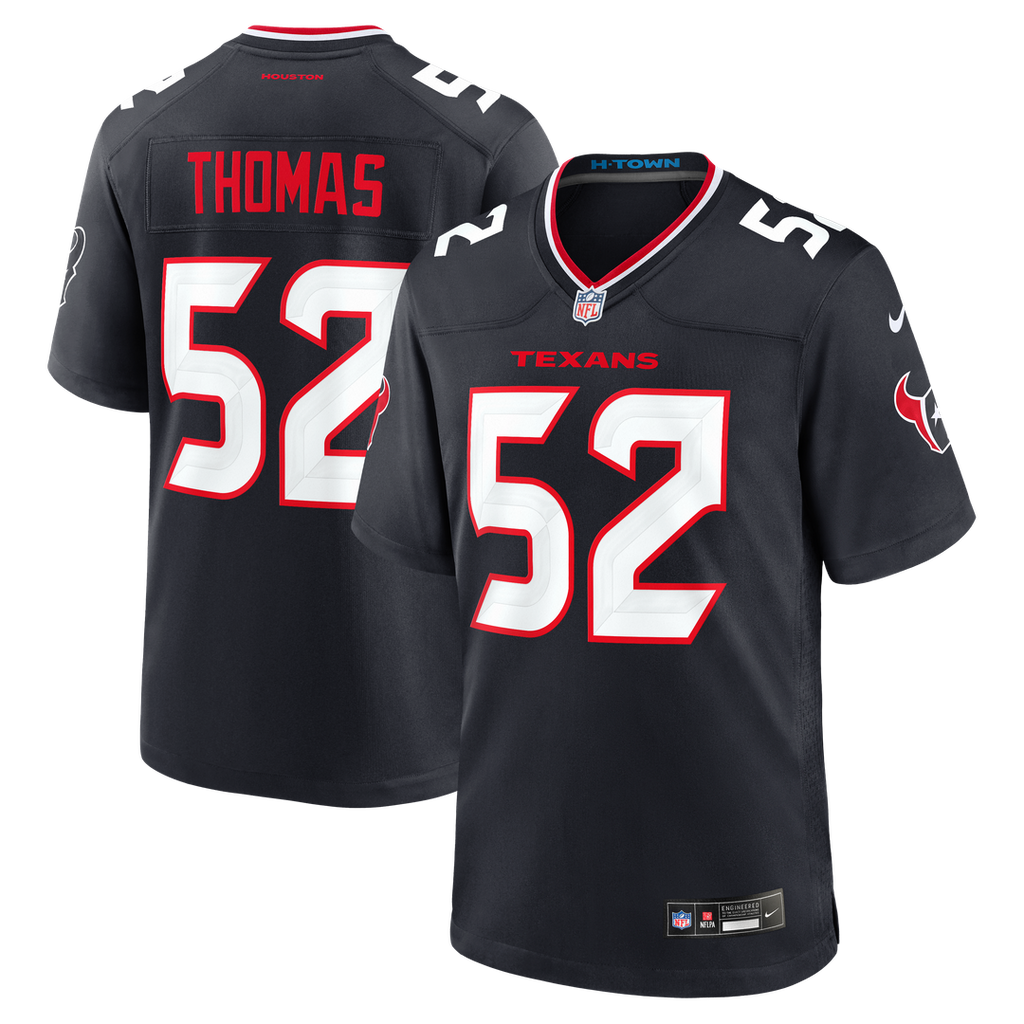 Houston Texans Xavier Thomas Nike Team Game Jersey - Navy