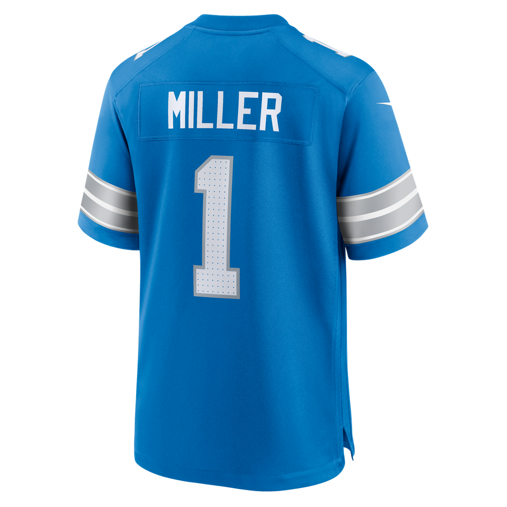 Detroit Lions Blake Miller Nike Team Game Jersey - Blue