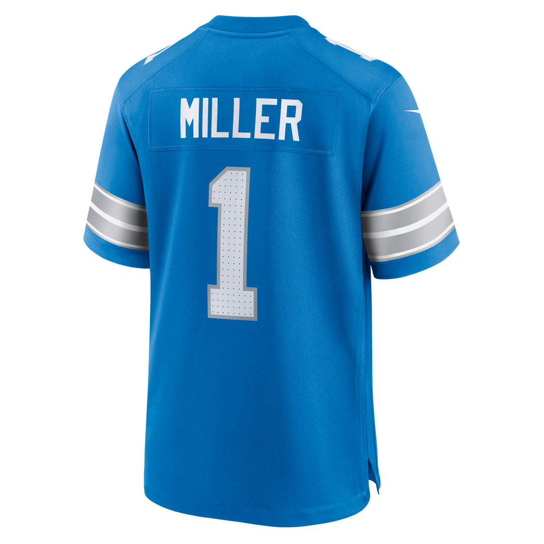 Detroit Lions Blake Miller Nike Team Game Jersey - Blue