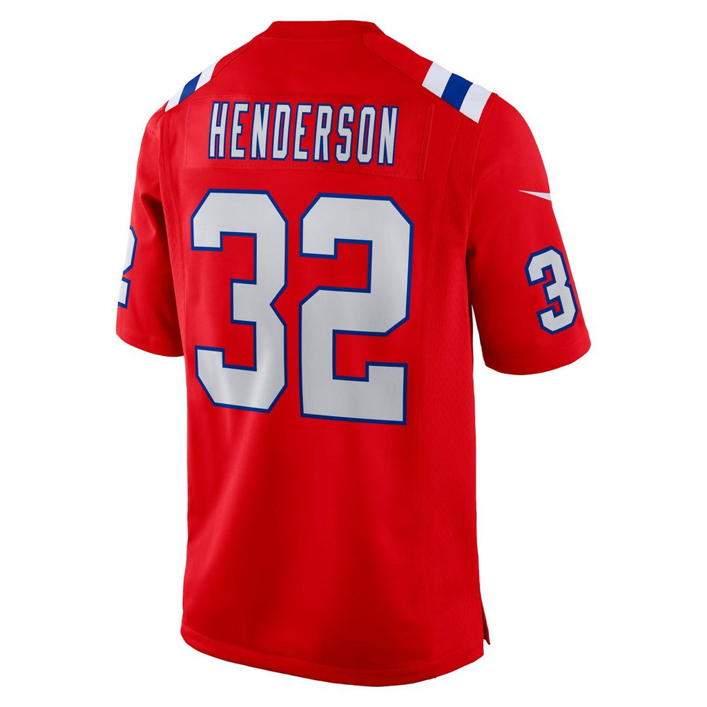 New England Patriots TreVeyon Henderson Nike 2025 NFL Draft Game Jersey - Navy