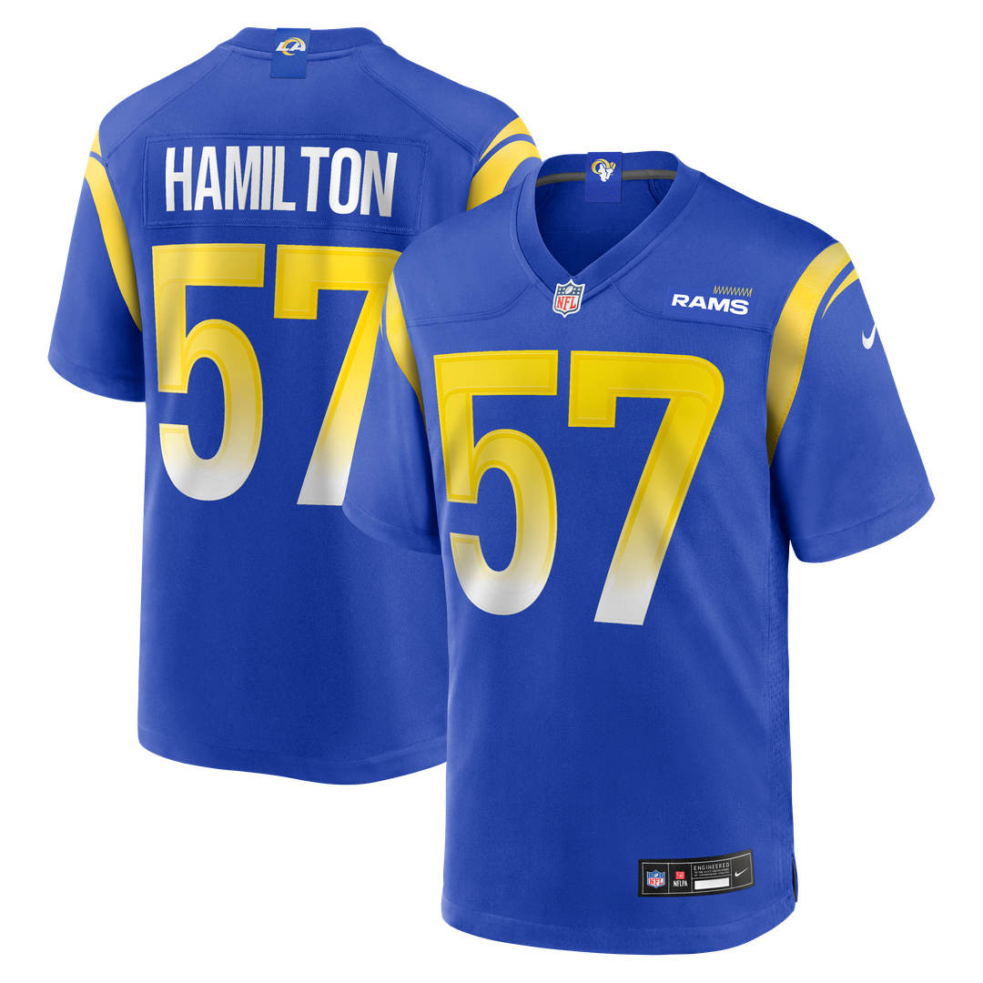 Los Angeles Rams Ty Hamilton Nike Team Game Jersey - Royal