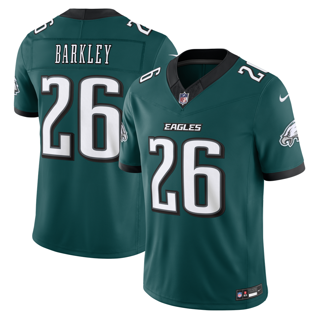Philadelphia Eagles Saquon Barkley Nike Vapor F.U.S.E. Stitched Limited Jersey - White