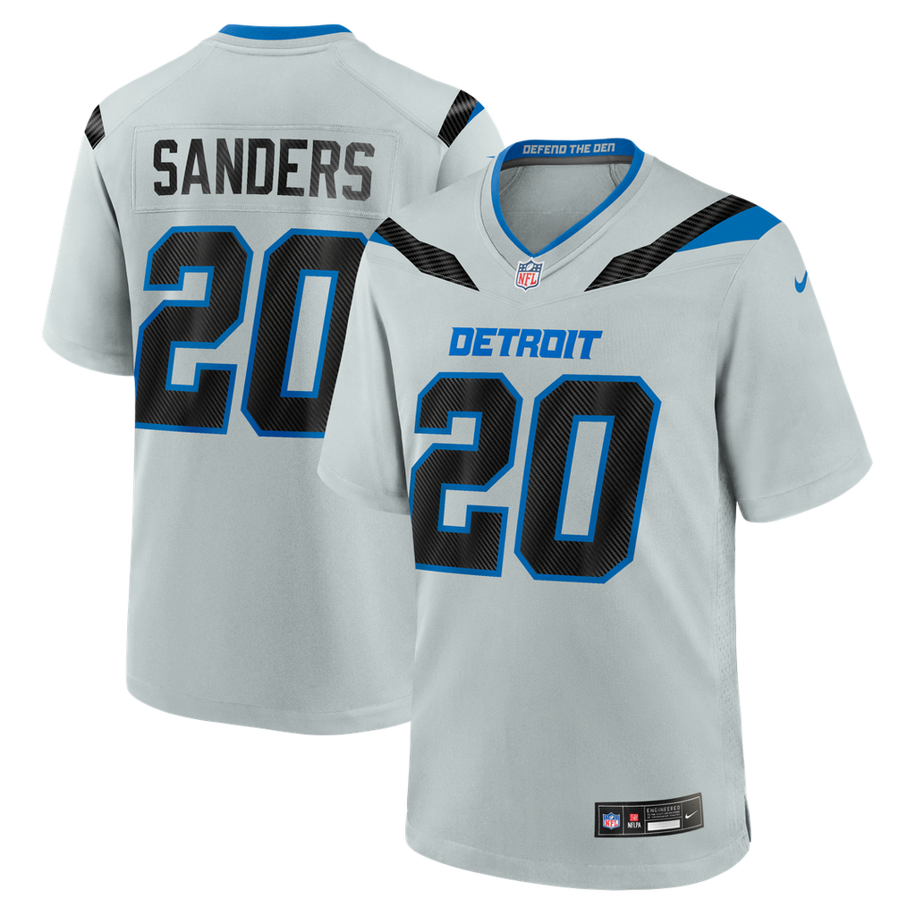 Detroit Lions Barry Sanders Nike 2026 Rivalries Collection Game Jersey - Silver