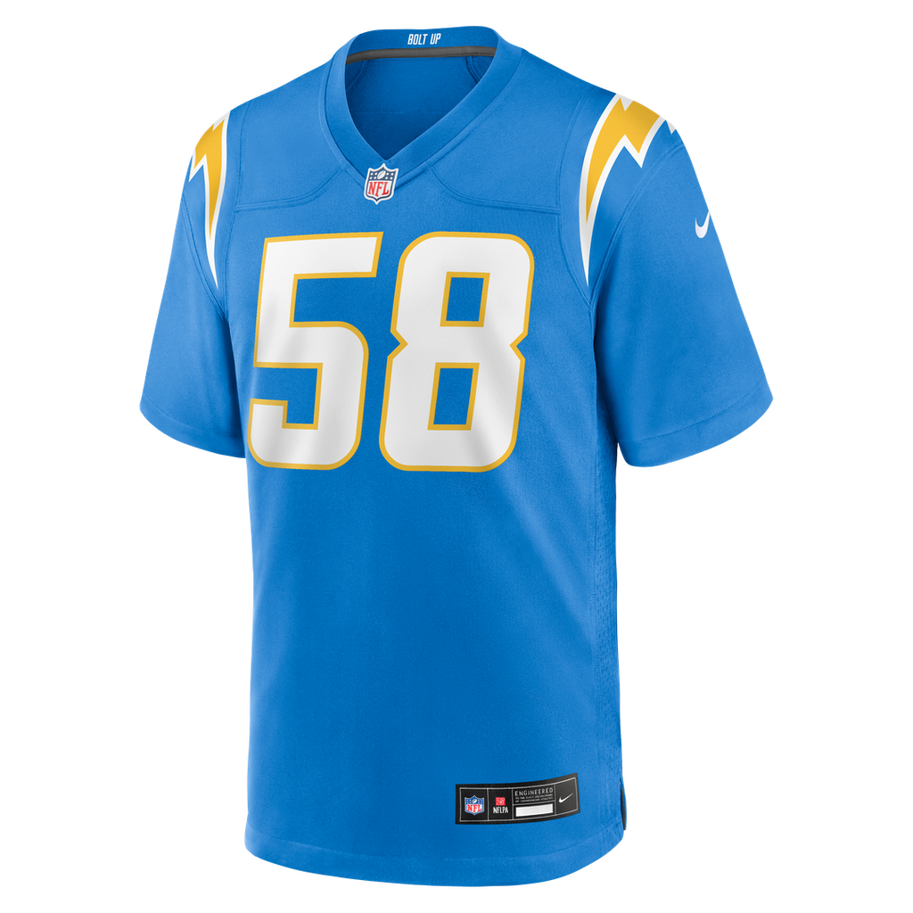 Los Angeles Chargers Marlowe Wax Nike Team Game Jersey - Powder Blue