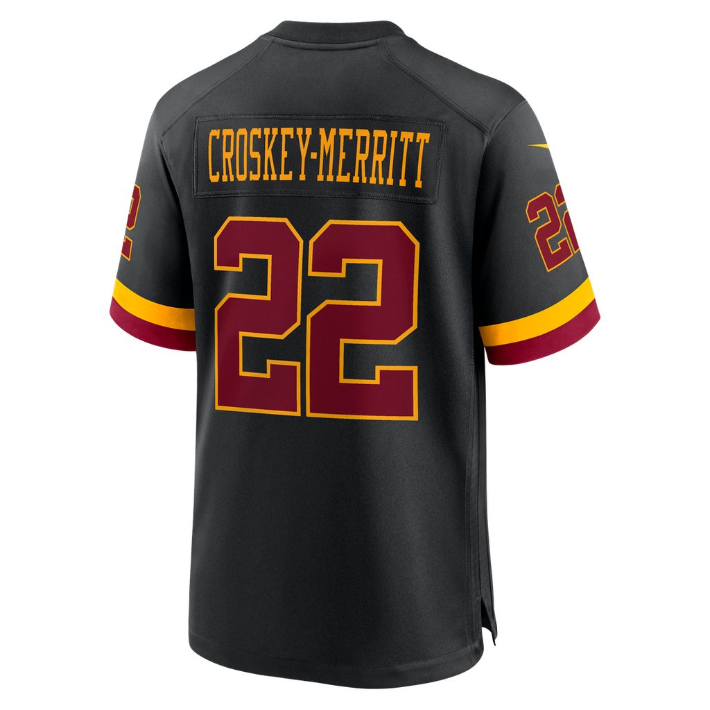 Washington Commanders Jacory Croskey-Merritt Nike Hail Raiser Alternate Game Jersey - Black