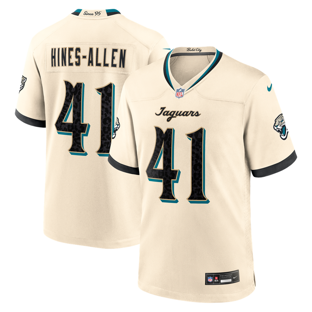 Jacksonville Jaguars Josh Hines-Allen Nike 2026 Rivalries Collection Game Jersey - Natural