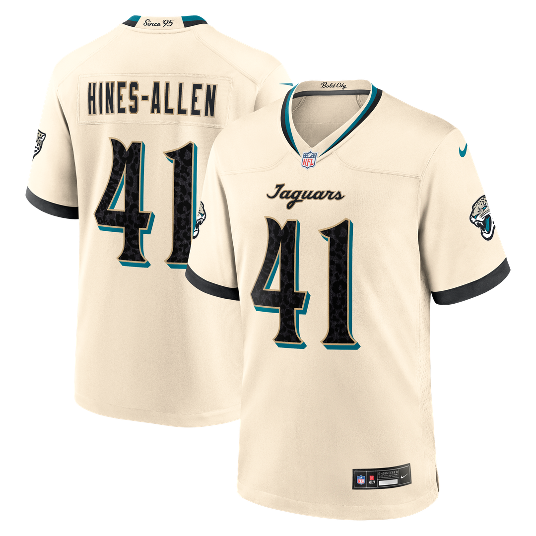 Jacksonville Jaguars Josh Hines-Allen Nike 2026 Rivalries Collection Game Jersey - Natural