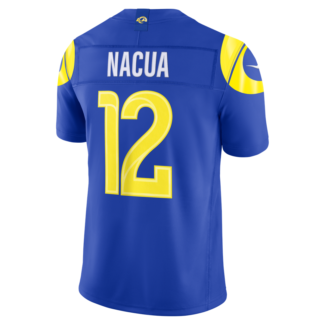 Los Angeles Rams Puka Nacua Nike Team Vapor F.U.S.E. Stitched Limited Jersey - Royal