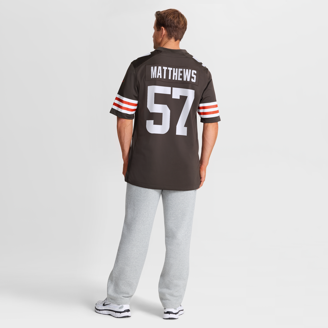 Cleveland Browns Clay Matthews Nike Game Retired Player Jersey - Brown