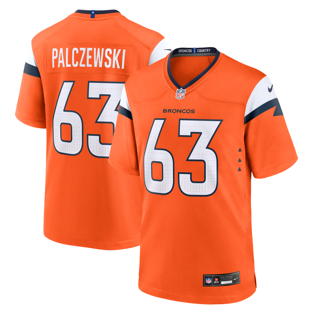 Denver Broncos Alex Palczewski Nike Team Game Jersey - Orange