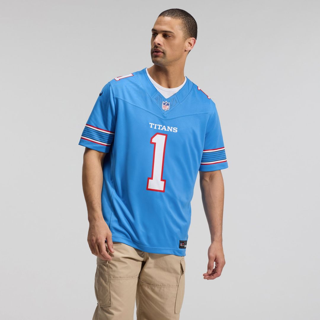 Tennessee Titans Cameron Ward Nike Team Vapor F.U.S.E. Stitched Limited Jersey - Light Blue