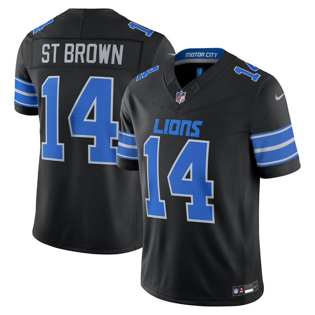 Detroit Lions Amon-Ra St. Brown Nike Team Vapor F.U.S.E. Stitched Limited Jersey - Blue