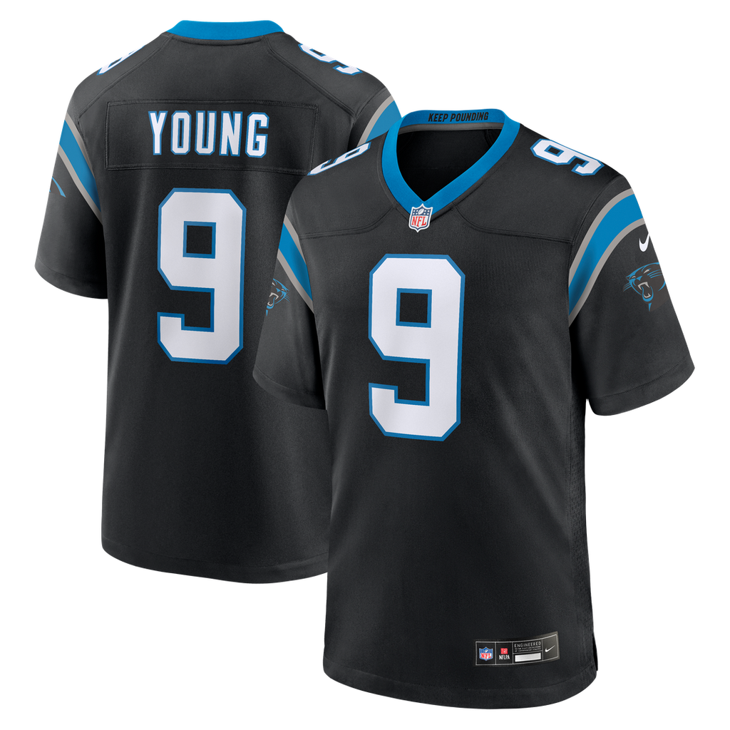 Carolina Panthers Bryce Young Nike Team Game Jersey - Black