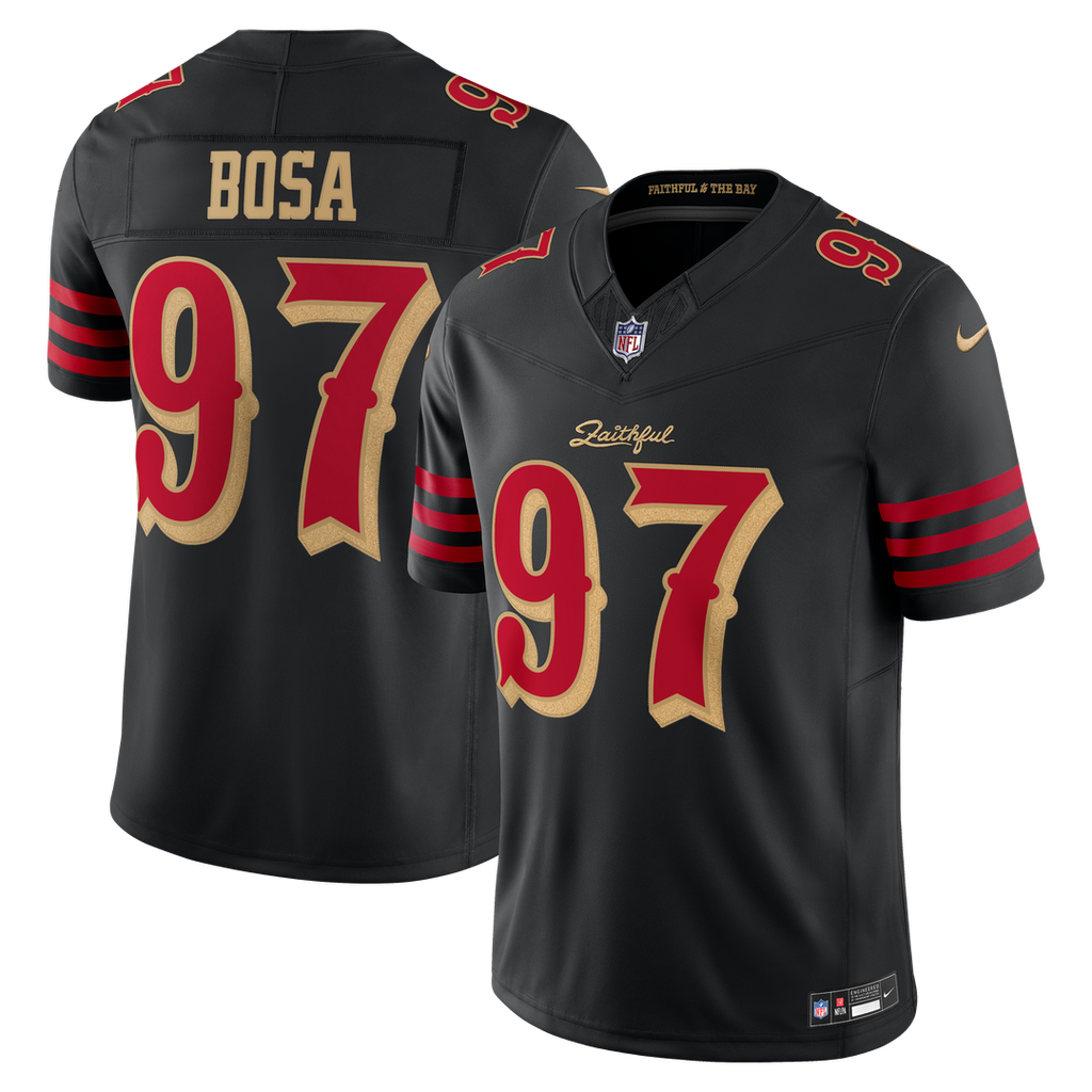 San Francisco 49ers Nick Bosa Nike Rivalries Collection Stitched Limited Jersey - Black