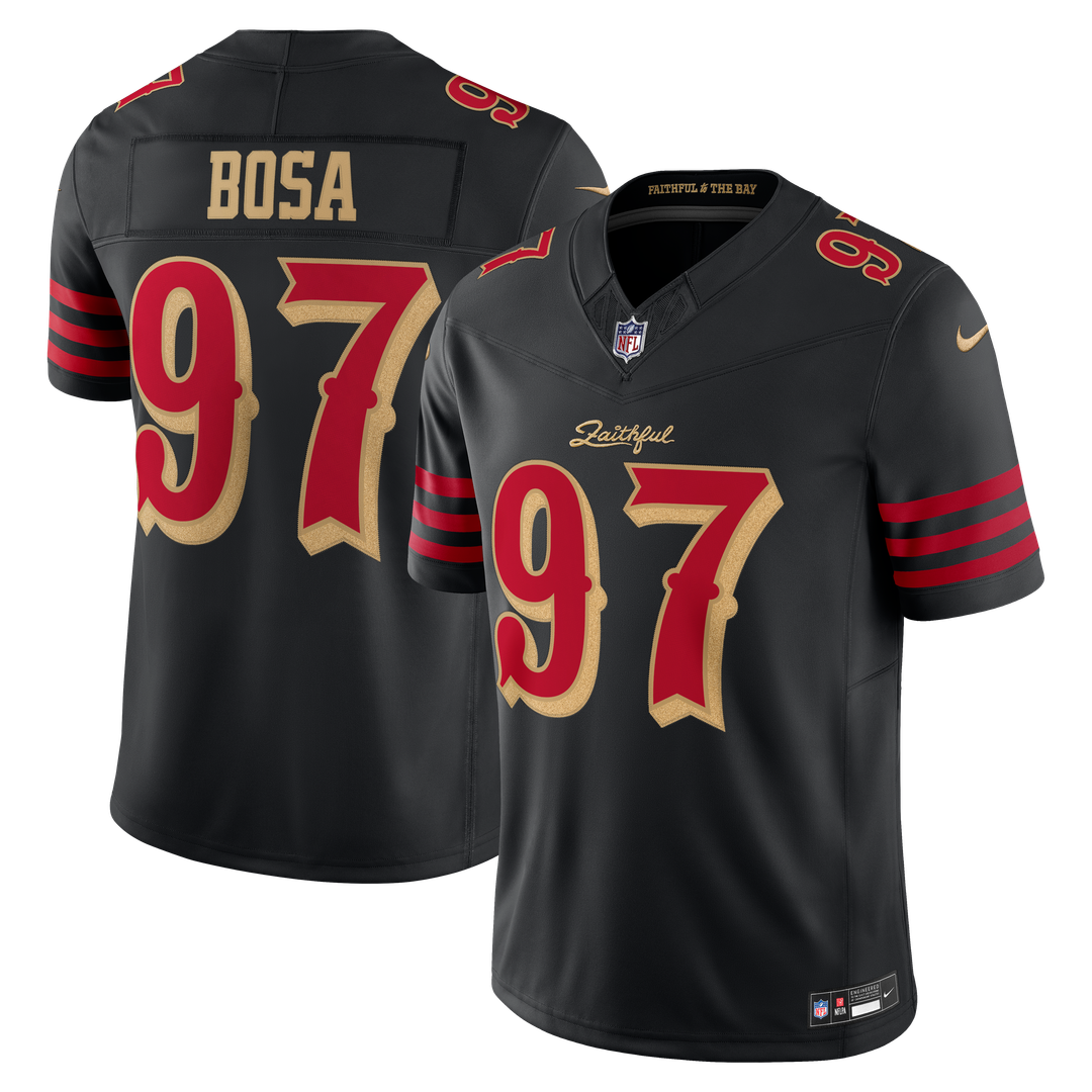 San Francisco 49ers Nick Bosa Nike Rivalries Collection Stitched Limited Jersey - Black