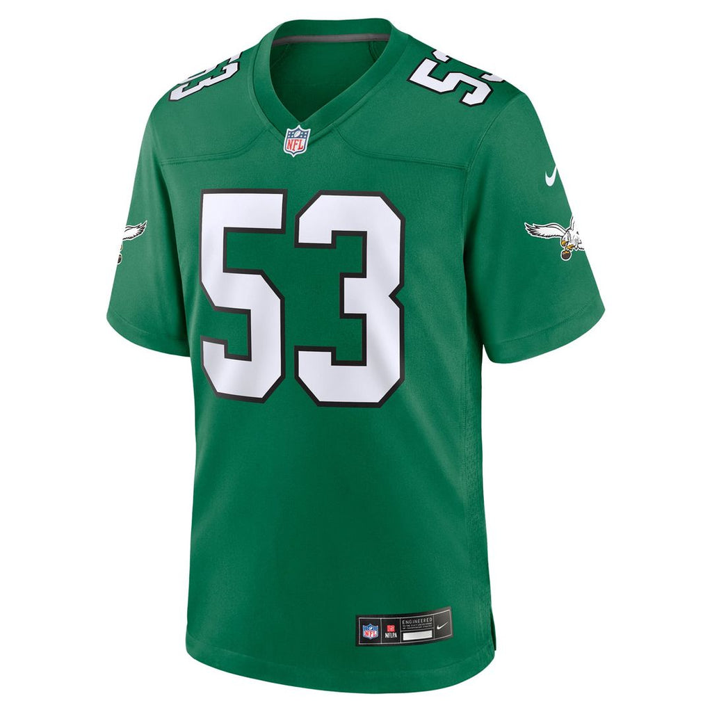Philadelphia Eagles Zack Baun Nike Alternate Game Jersey - Kelly Green