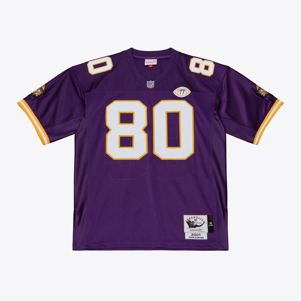 Minnesota Vikings Cris Carter Mitchell & Ness 2001 Authentic Throwback Jersey - Purple