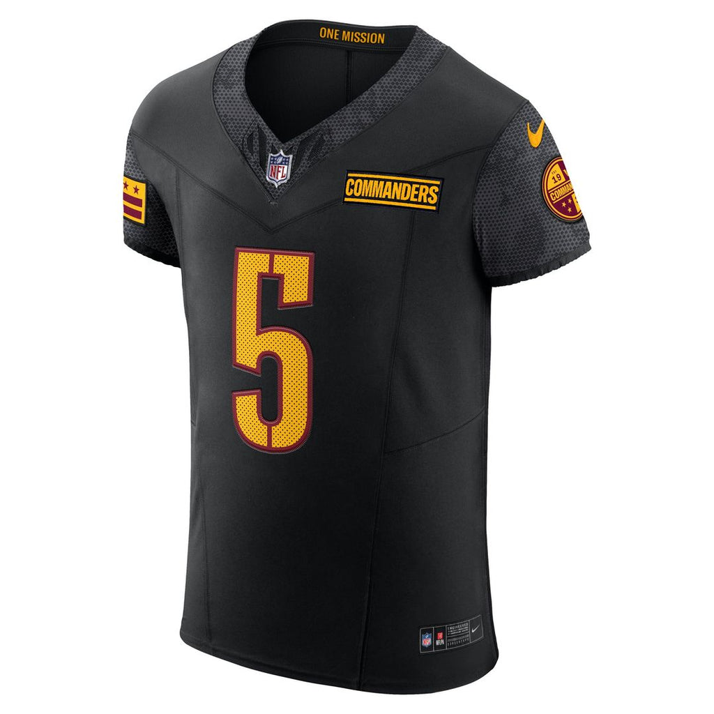 Washington Commanders Jayden Daniels Nike Alternate Vapor F.U.S.E. Elite Jersey - Black