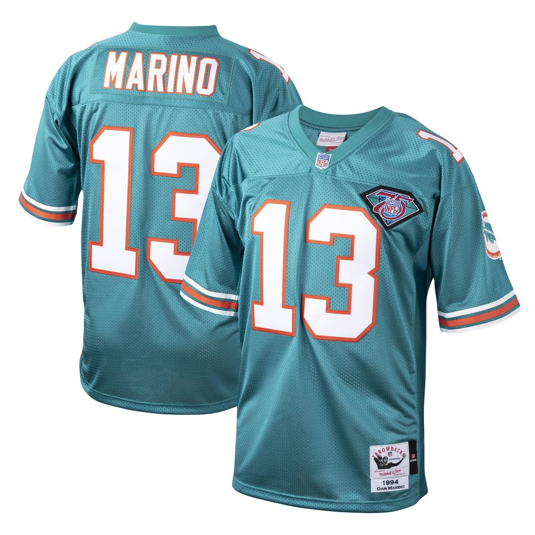 Miami Dolphins 1994 Dan Marino Mitchell & Ness Authentic Throwback Retired Player Jersey - Aqua