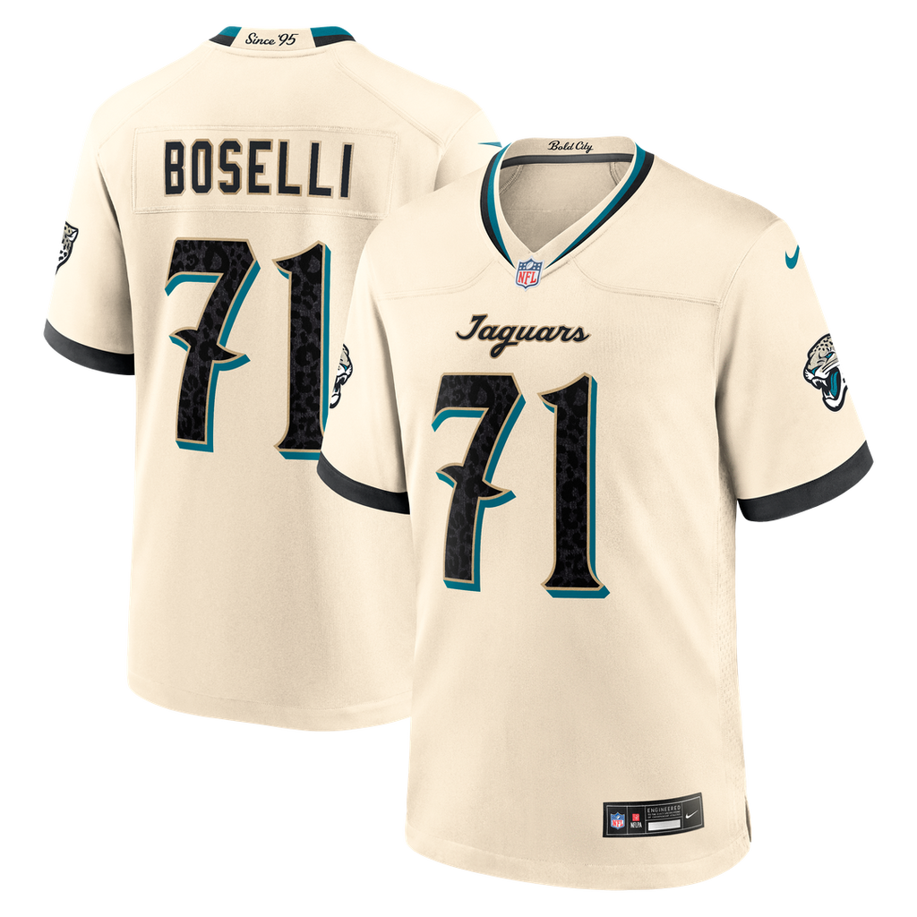 Jacksonville Jaguars Tony Boselli Nike 2026 Rivalries Collection Game Jersey - Natural