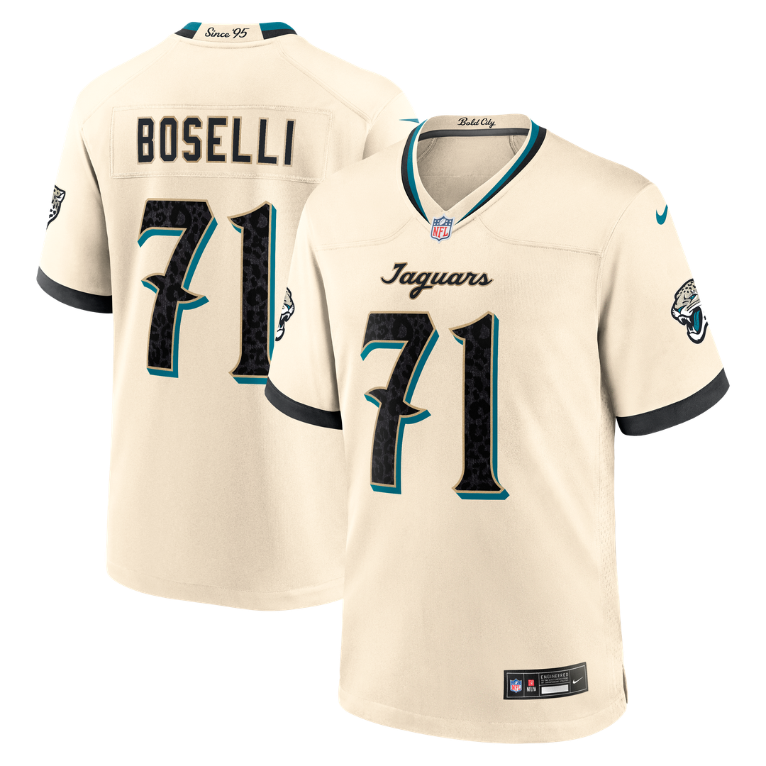 Jacksonville Jaguars Tony Boselli Nike 2026 Rivalries Collection Game Jersey - Natural