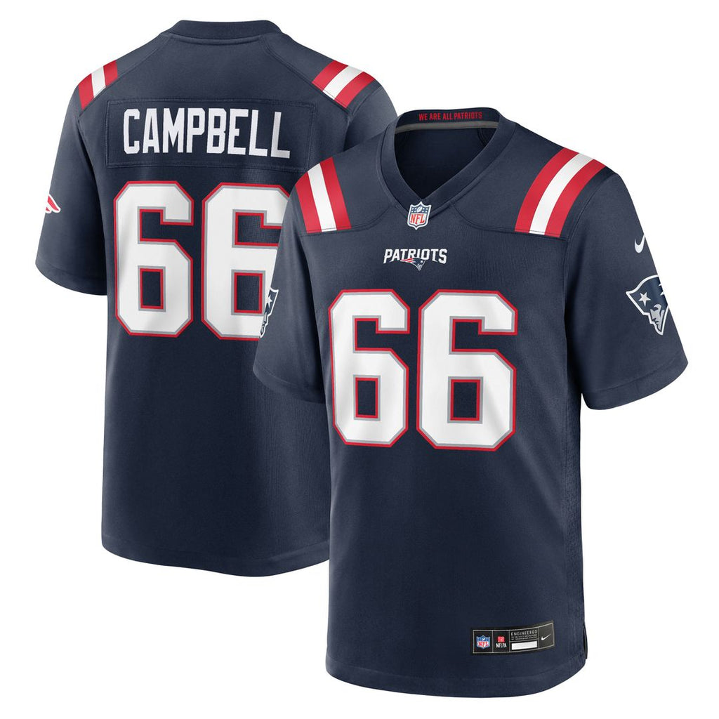 New England Patriots Will Campbell Nike Team Game Jersey - Navy