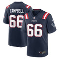 New England Patriots Will Campbell Nike Team Game Jersey - Navy