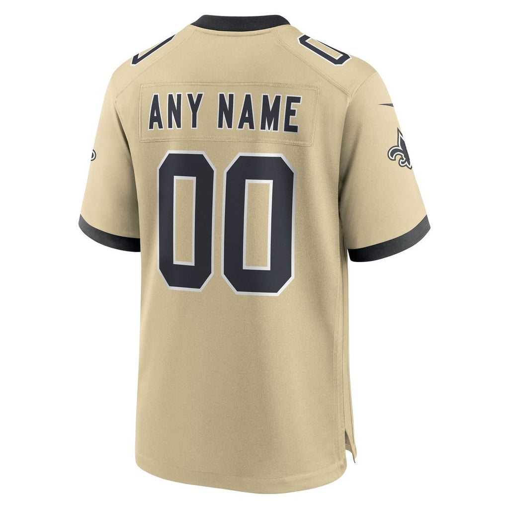 New Orleans Saints Nike Gameday Golds Alternate Custom Game Jersey - Gold