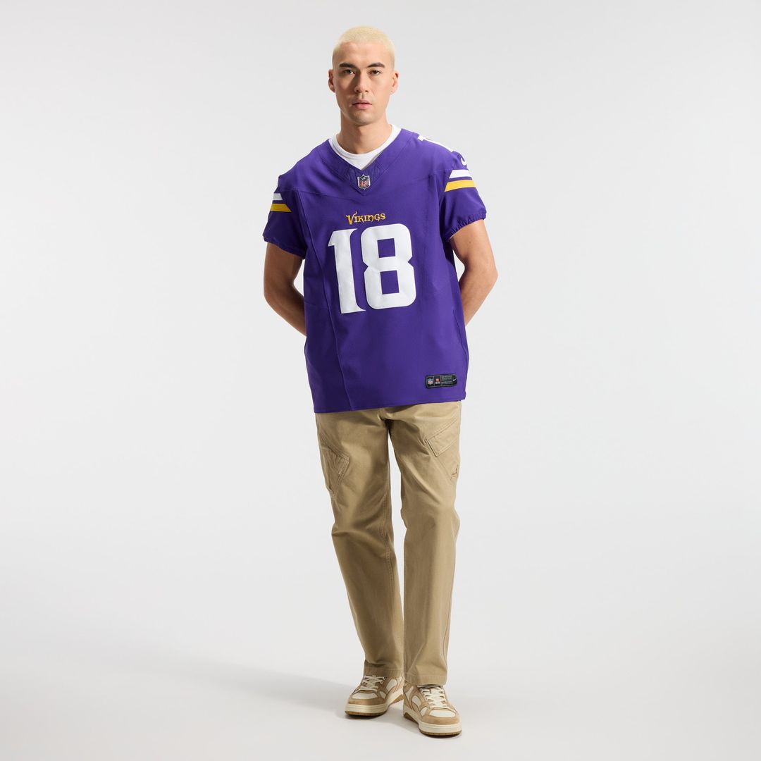 Minnesota Vikings Justin Jefferson Nike Team Vapor F.U.S.E. Elite Jersey - Purple