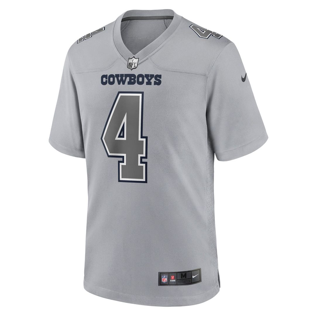 Dallas Cowboys Dak Prescott Nike Atmosphere Fashion Game Jersey - Gray