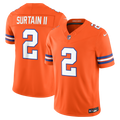Denver Broncos Pat Surtain II Nike Alternate Mile High Collection 1977 Throwback Vapor F.U.S.E. Stitched Limited Jersey - Orange