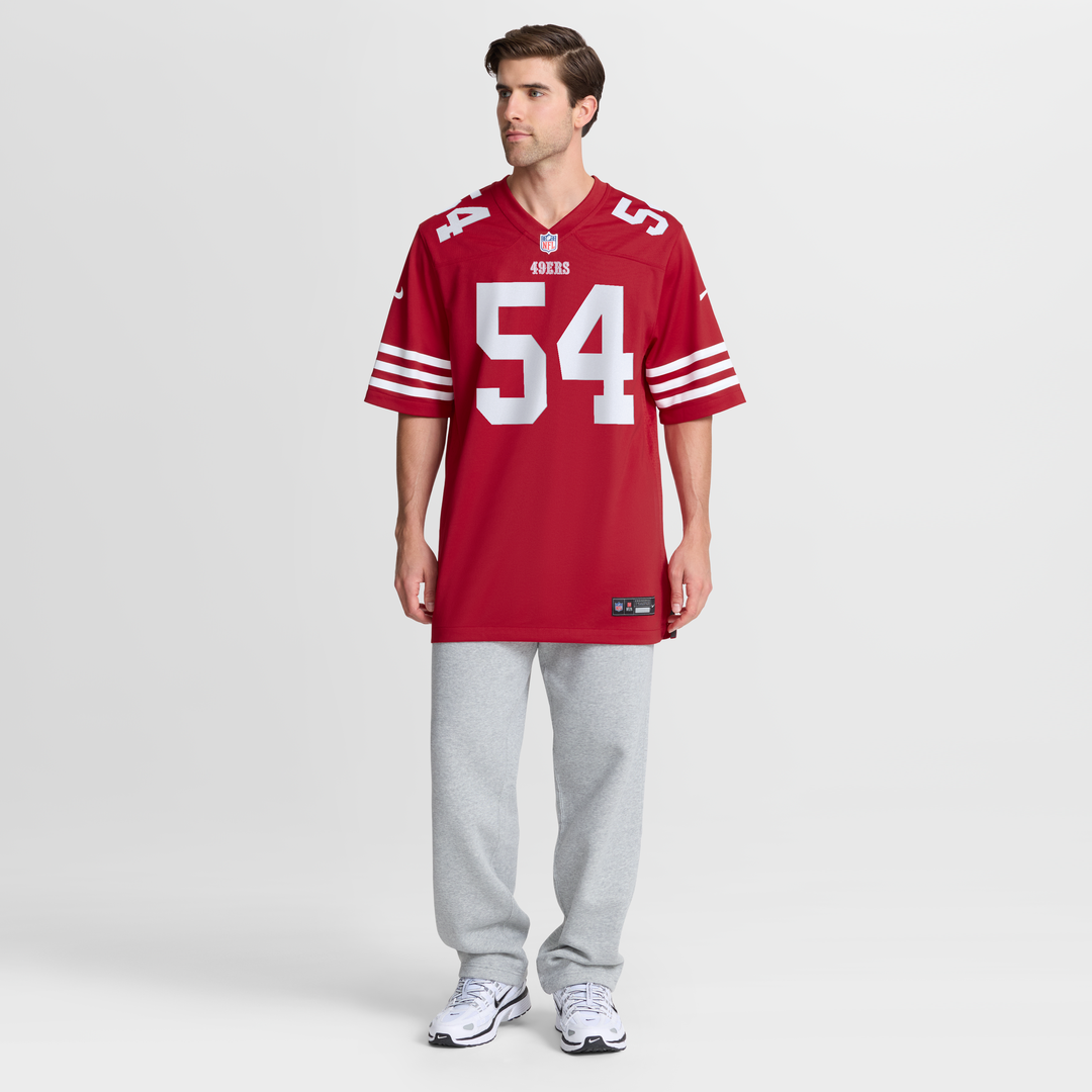 San Francisco 49ers Fred Warner Nike Player Game Jersey - White