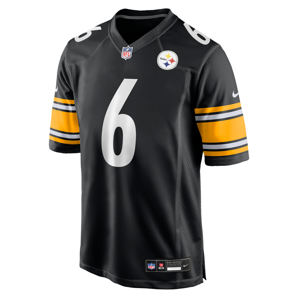 Pittsburgh Steelers Patrick Queen Nike Game Player Jersey - Black