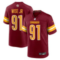 Washington Commanders Deatrich Wise Jr. Nike Team Game Jersey - Burgundy