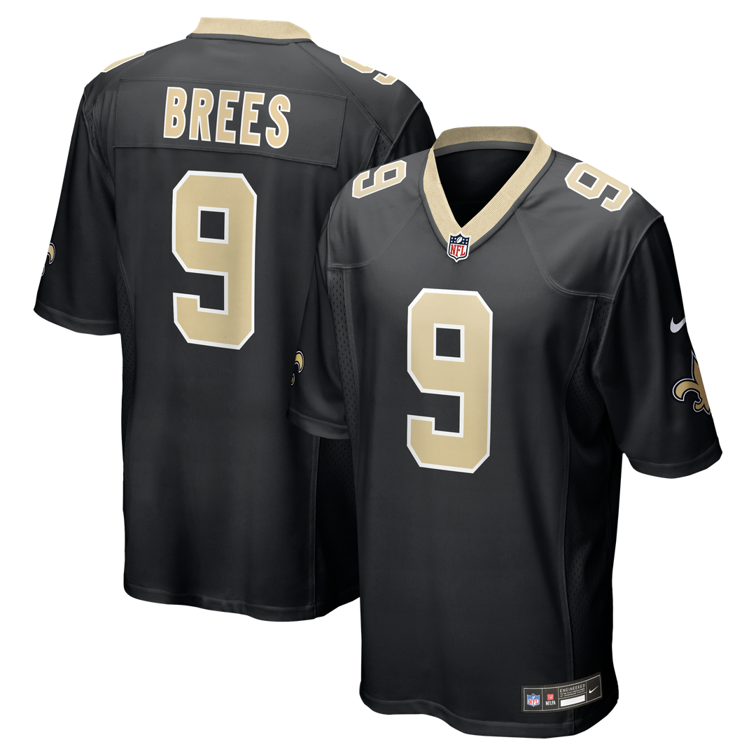 New Orleans Saints Drew Brees Nike Team Game Jersey - Black