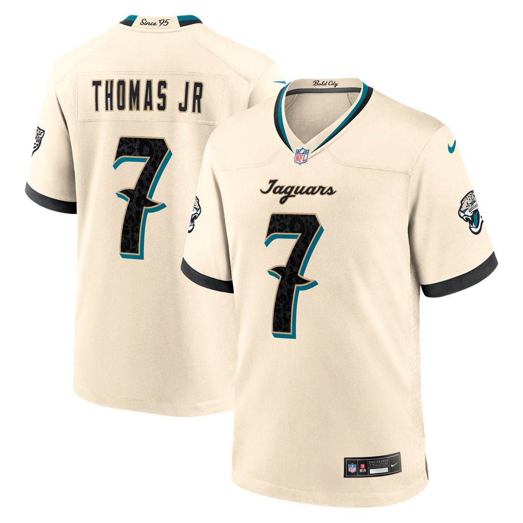 Jacksonville Jaguars Brian Thomas Jr. Nike 2026 Rivalries Collection Game Jersey - Natural
