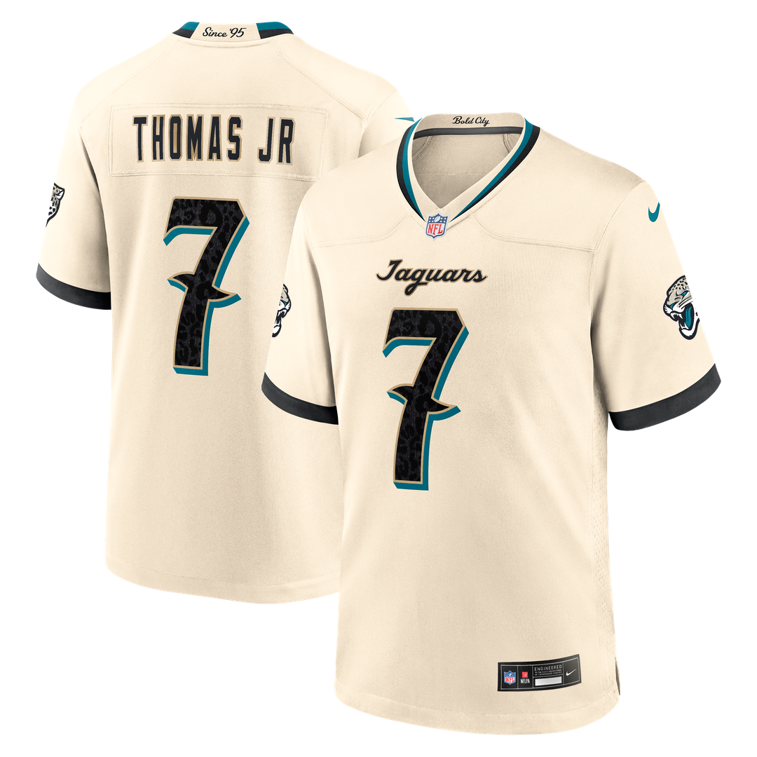 Jacksonville Jaguars Brian Thomas Jr. Nike 2026 Rivalries Collection Game Jersey - Natural
