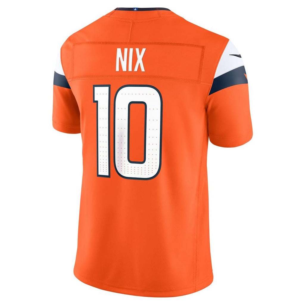Denver Broncos Bo Nix Nike Team Vapor F.U.S.E. Stitched Limited Jersey - Orange