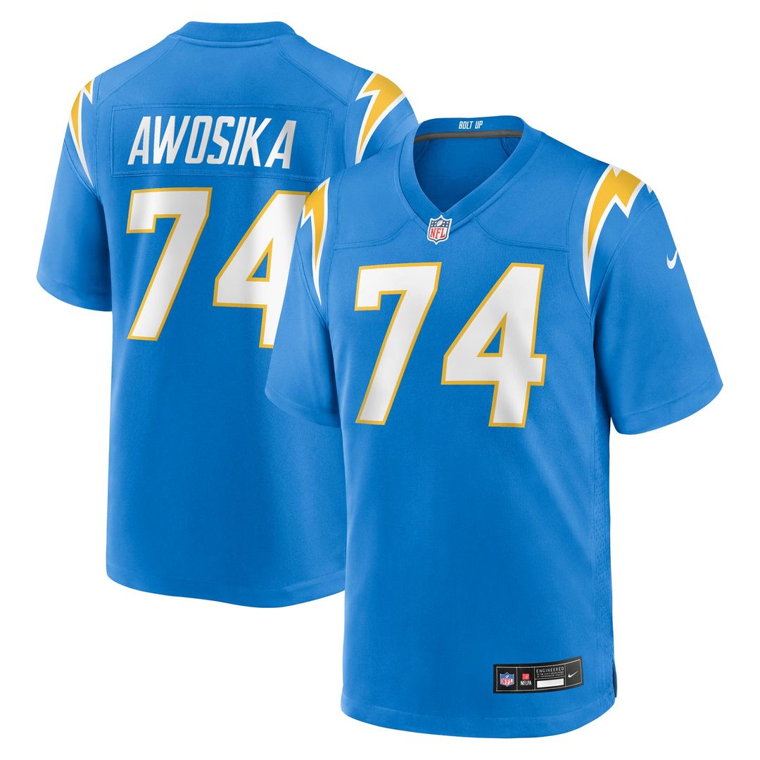 Los Angeles Chargers Kayode Awosika Nike Team Game Jersey - Powder Blue