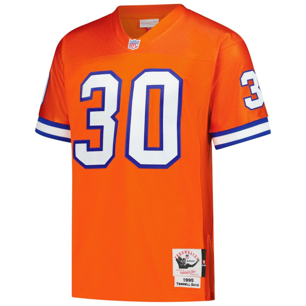 Denver Broncos Terrell Davis Mitchell & Ness 1995 Authentic Throwback Retired Player Jersey - Orange