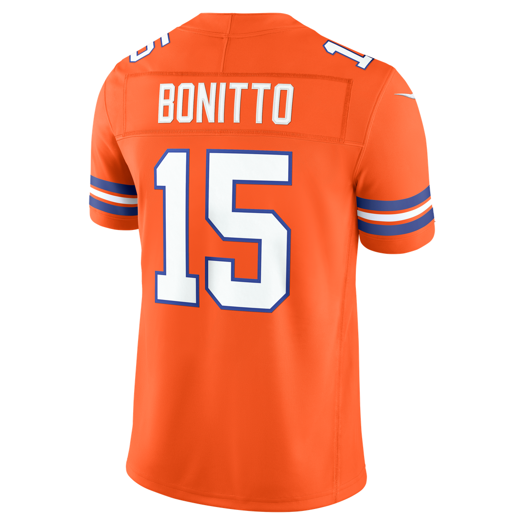 Denver Broncos Nik Bonitto Nike Alternate Mile High Collection 1977 Throwback Vapor F.U.S.E. Stitched Limited Jersey - Orange
