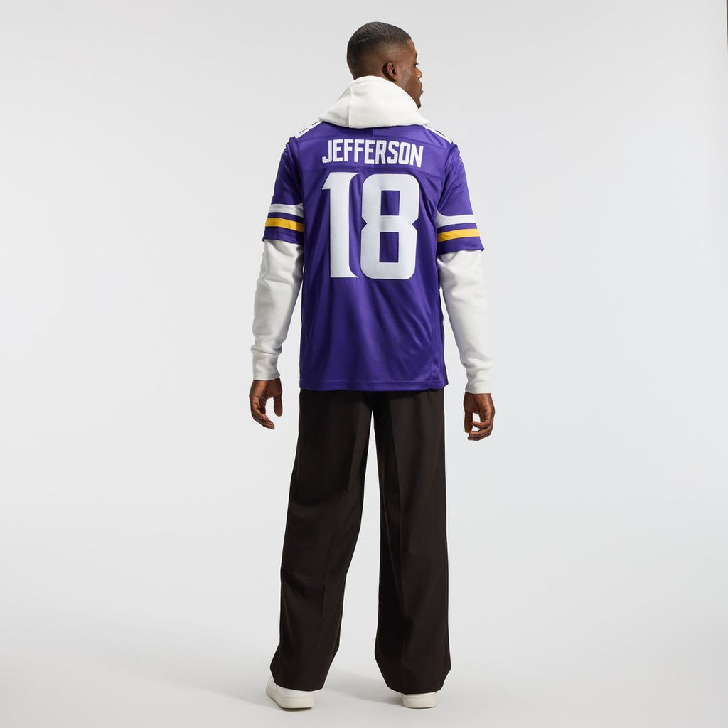 Minnesota Vikings Justin Jefferson Nike Alternate Vapor F.U.S.E. Stitched Limited Jersey - White