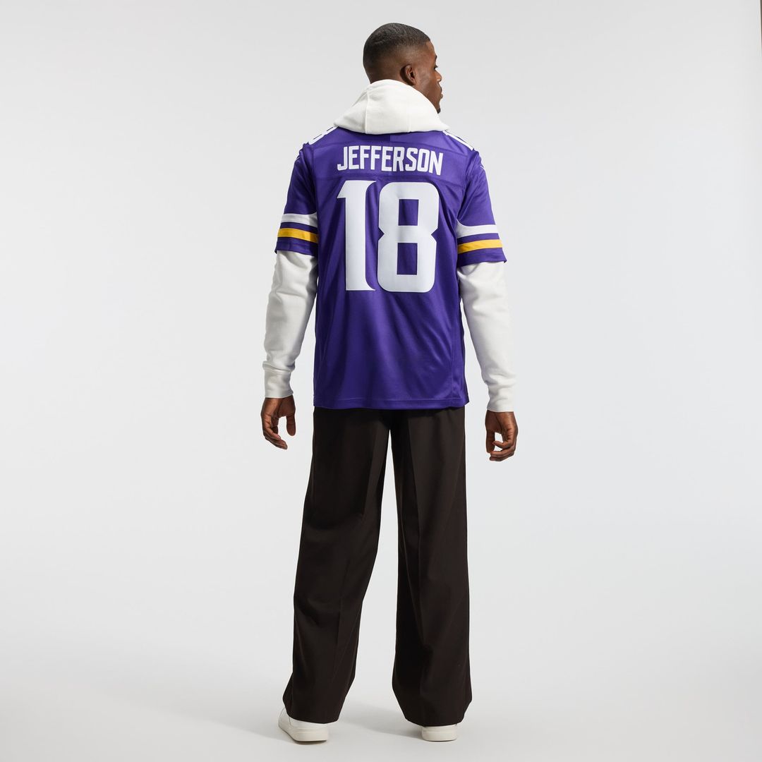 Minnesota Vikings Justin Jefferson Nike Alternate Vapor F.U.S.E. Stitched Limited Jersey - White