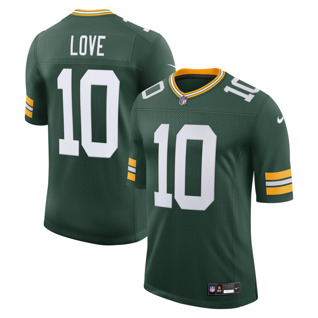 Green Bay Packers Jordan Love Nike Vapor Untouchable Stitched Limited Jersey - Green